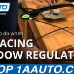 How to Rewind Window Regulator Cable