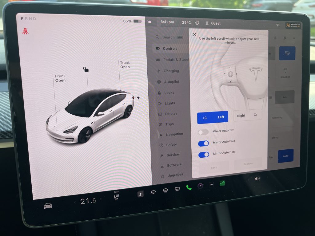 How to Adjust Side Mirrors Tesla