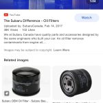 Subaru Oil Filter Blue Vs Black