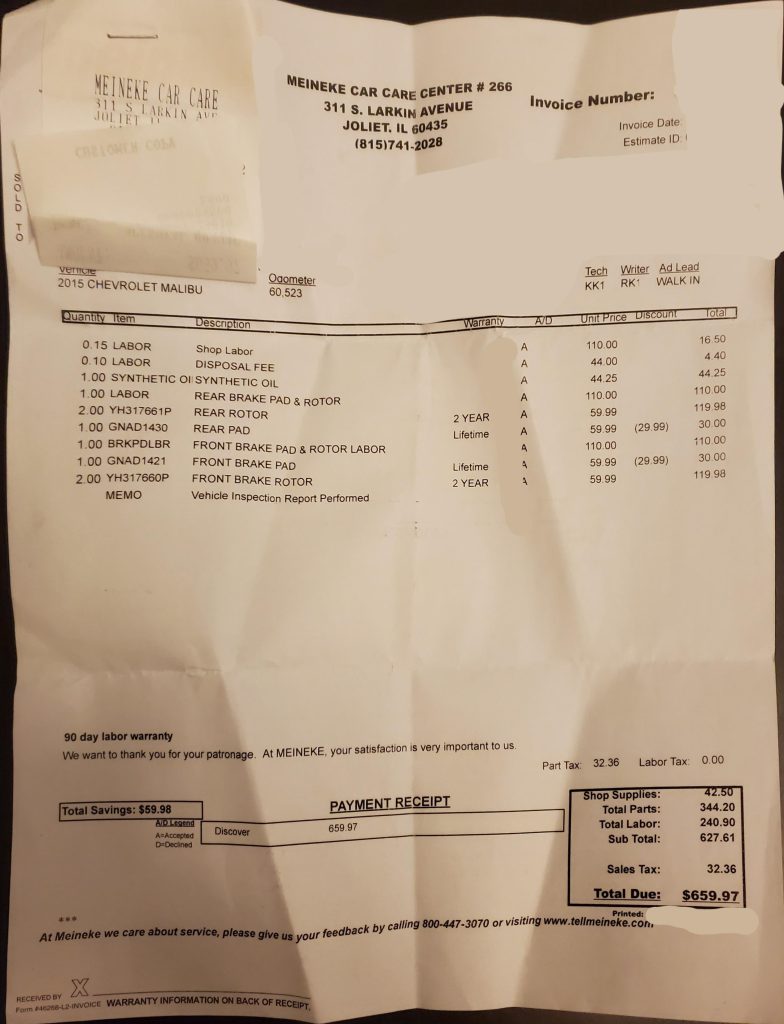 How Much are Brake Pads at Meineke