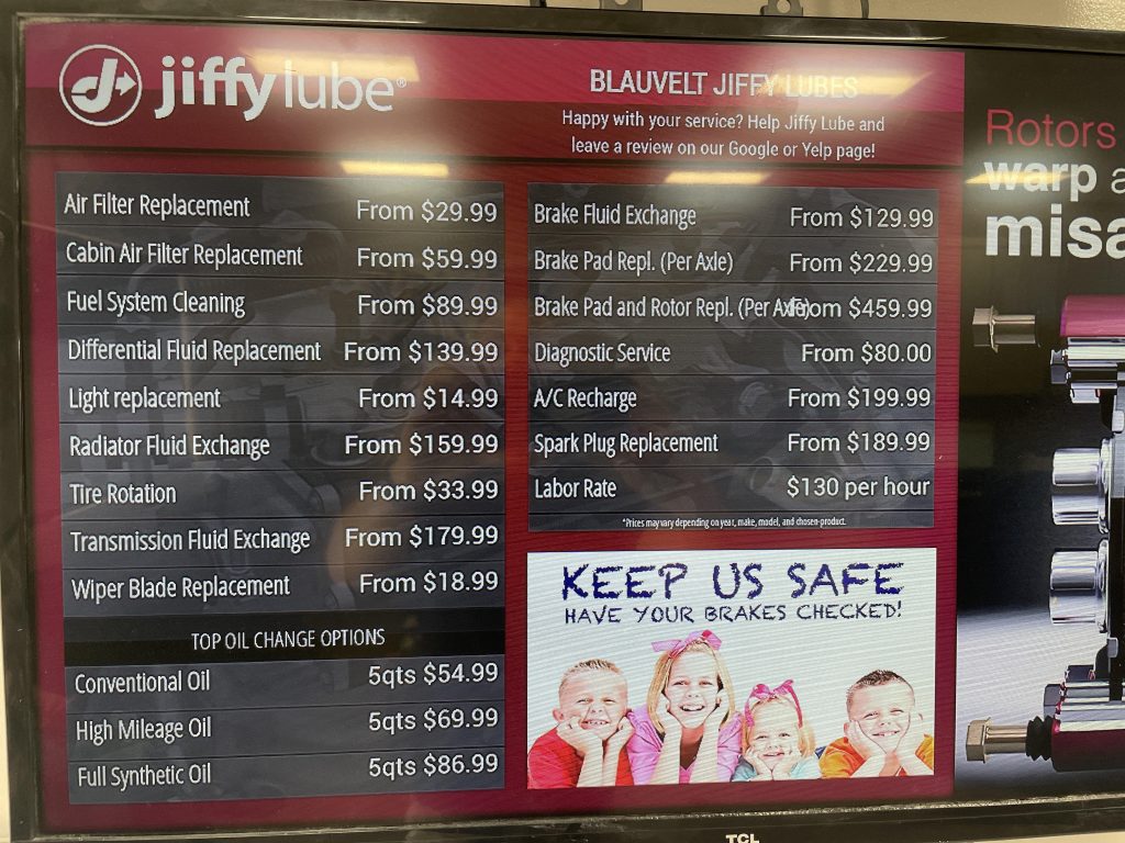 How Much Does Jiffy Lube Charge to Replace Headlight Bulb
