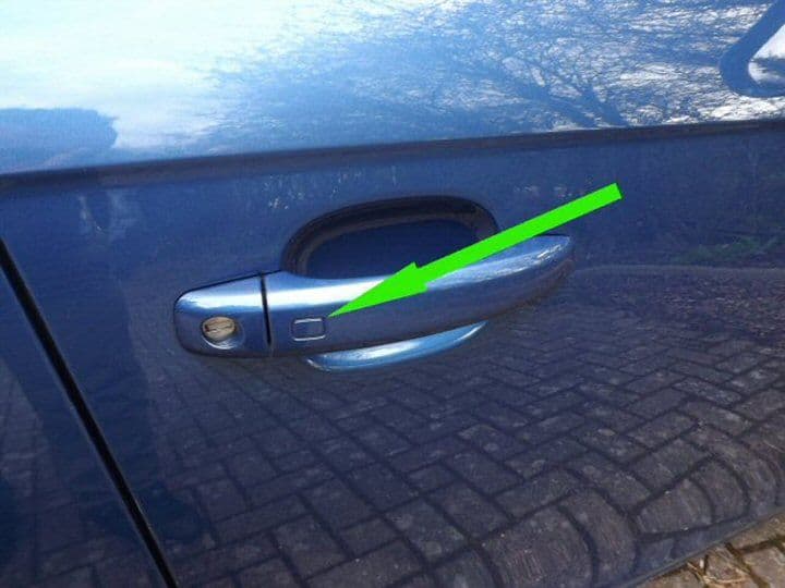 Ontto Cover Portachiavi Per Audi Con Motivo Marmo - Morbida TPU Blu - Compatibile Con Chiavi Entry A4, A5, A6, Q5 (2008-2018)
