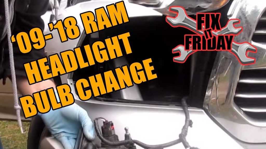 How to Change Headlight Bulb 2017 Ram 1500