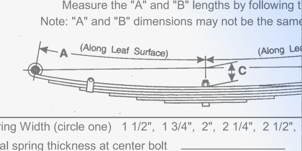 How to Measure Leaf Springs