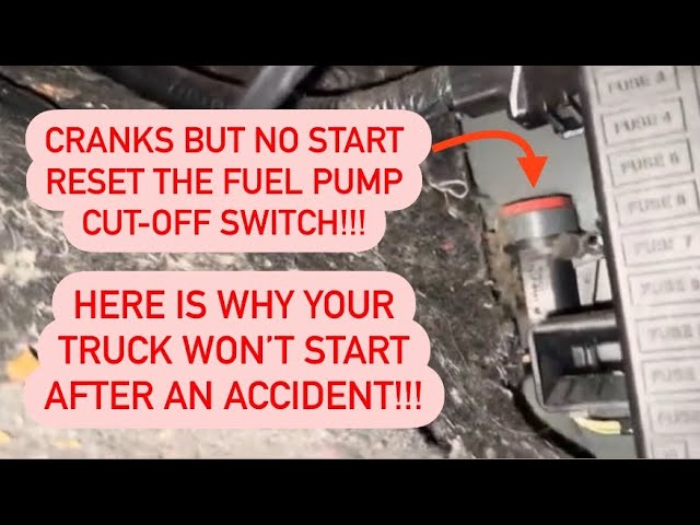 How to Reset Fuel Pump Shut off Switch