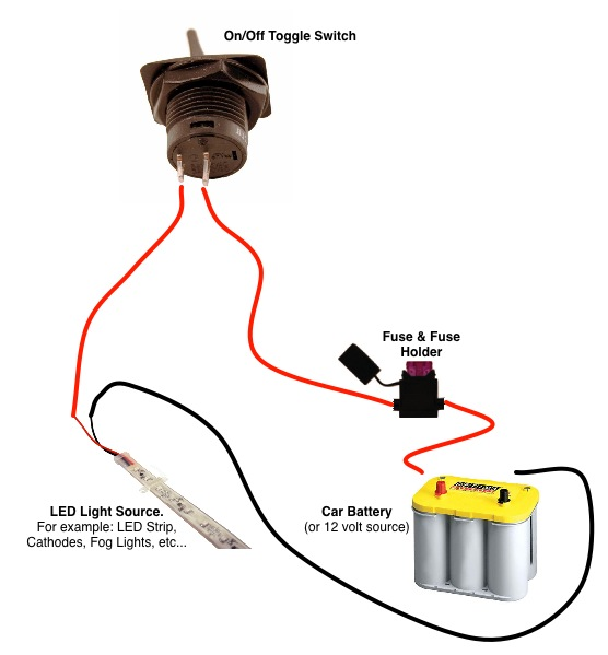 How to Wire Light Bar to Toggle Switch